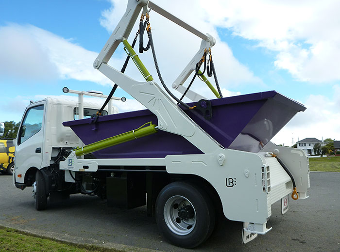 Bi Fold Gantry Purple Gantry Bin